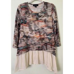 Karen Kane Ruffle Hem Tunic Top Women’s Size S